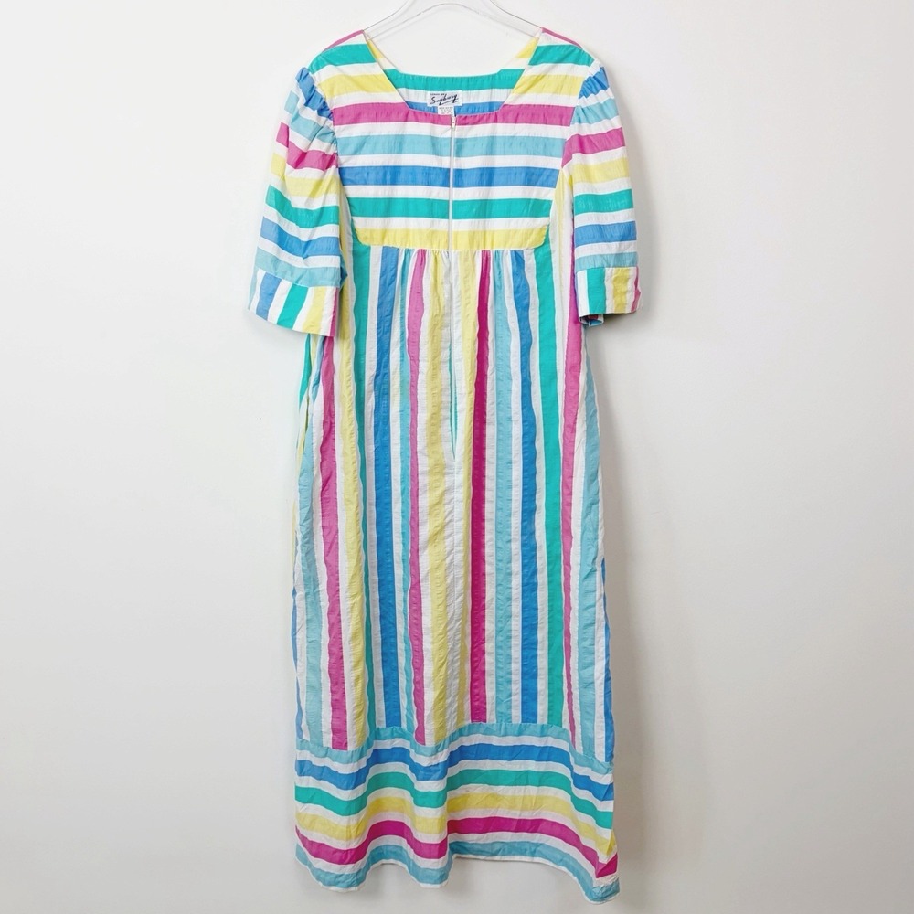 Saybury Women's Size 2X Vintage Maxi Dress Multicolor Mumu House Dress Nightgown